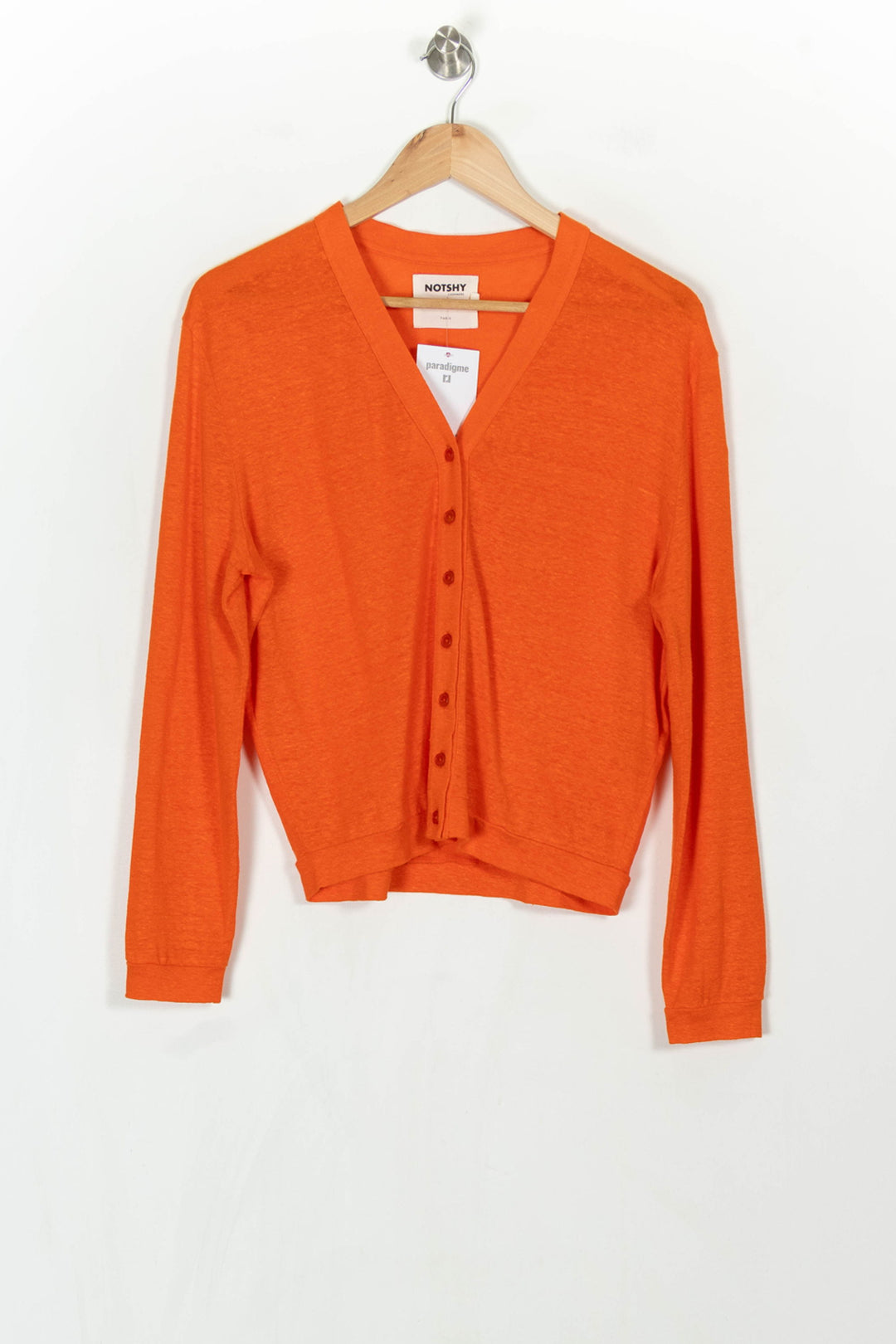Cardigan Orange - Taille M/38 de la marque Notshy Cashmere | PARAD121762 - Vendu par Paradigme - Image 2