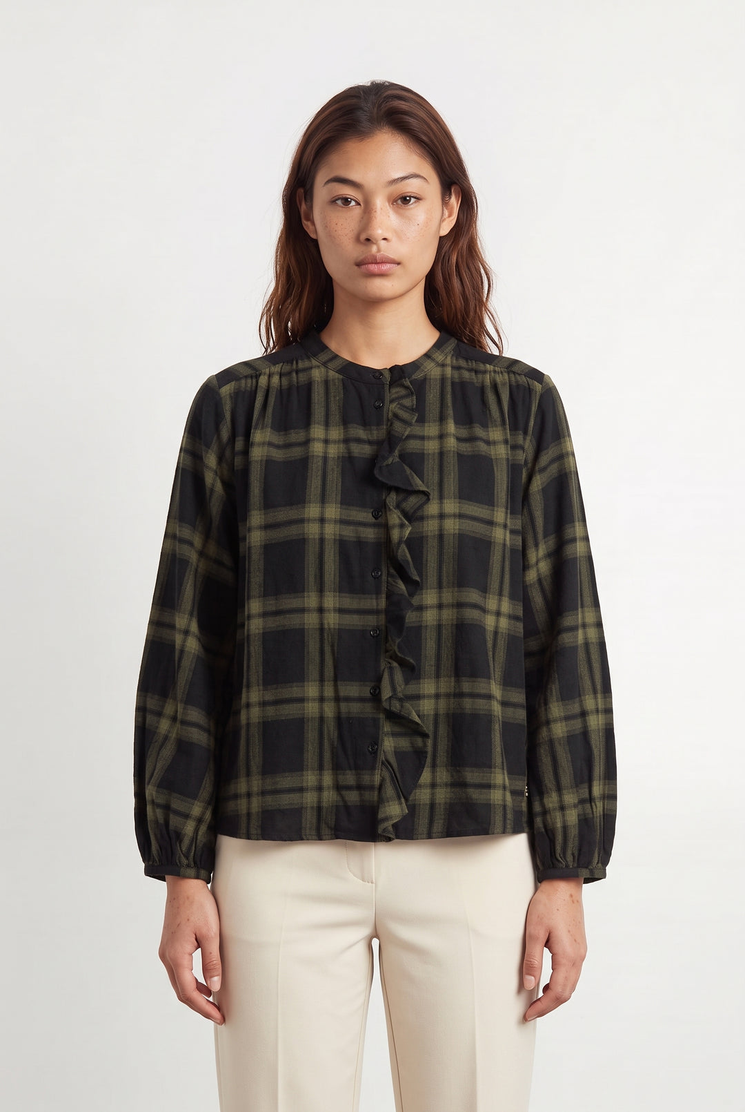 Blouse Verte et Noire - Taille S/36 de la marque Des petits hauts | PARAD121764 - Vendu par Paradigme - Image 1