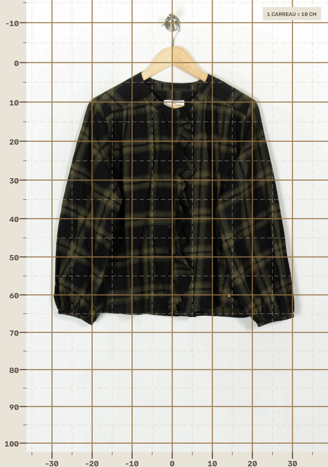 Blouse Verte et Noire - Taille S/36 de la marque Des petits hauts | PARAD121764 - Vendu par Paradigme - Image 4