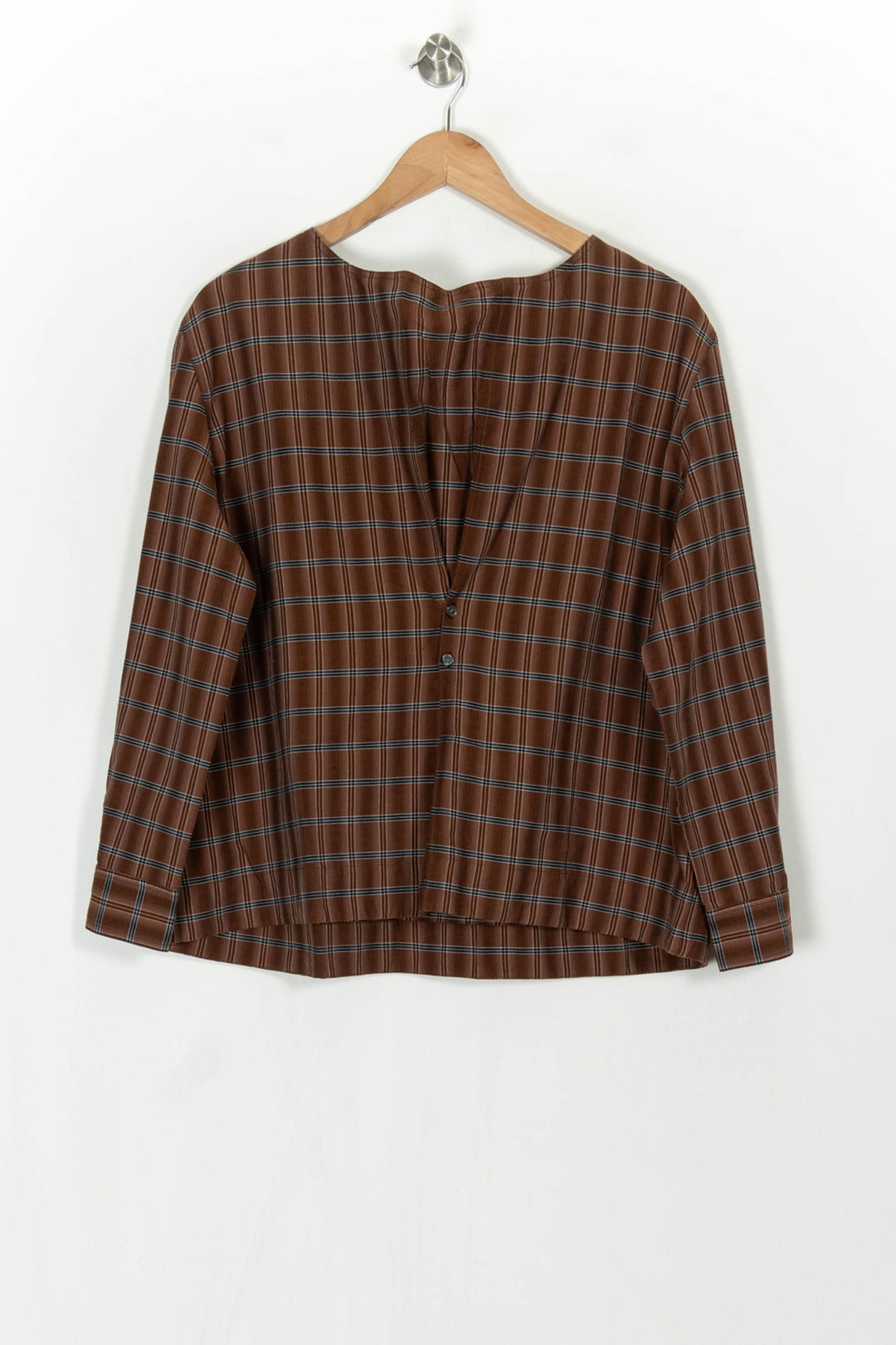 Blouse Marron à Carreaux - Taille S/36 de la marque Soeur | PARAD121765 - Vendu par Paradigme - Image 2