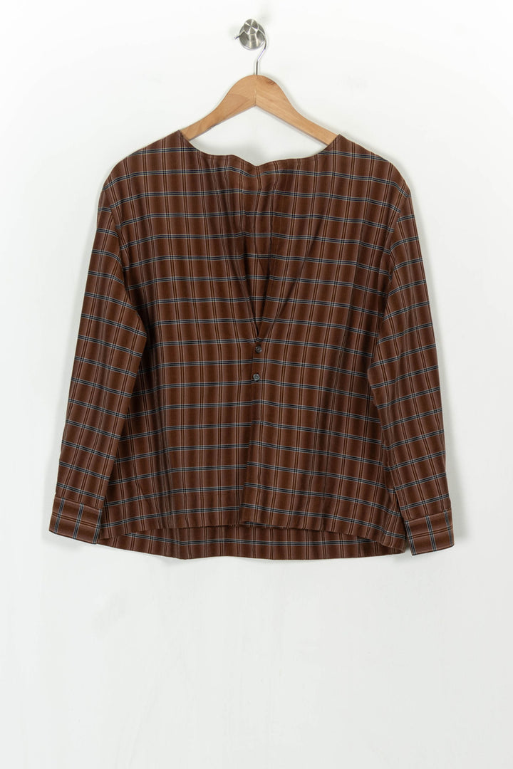 Blouse Marron à Carreaux - Taille S/36 de la marque Soeur | PARAD121765 - Vendu par Paradigme - Image 2