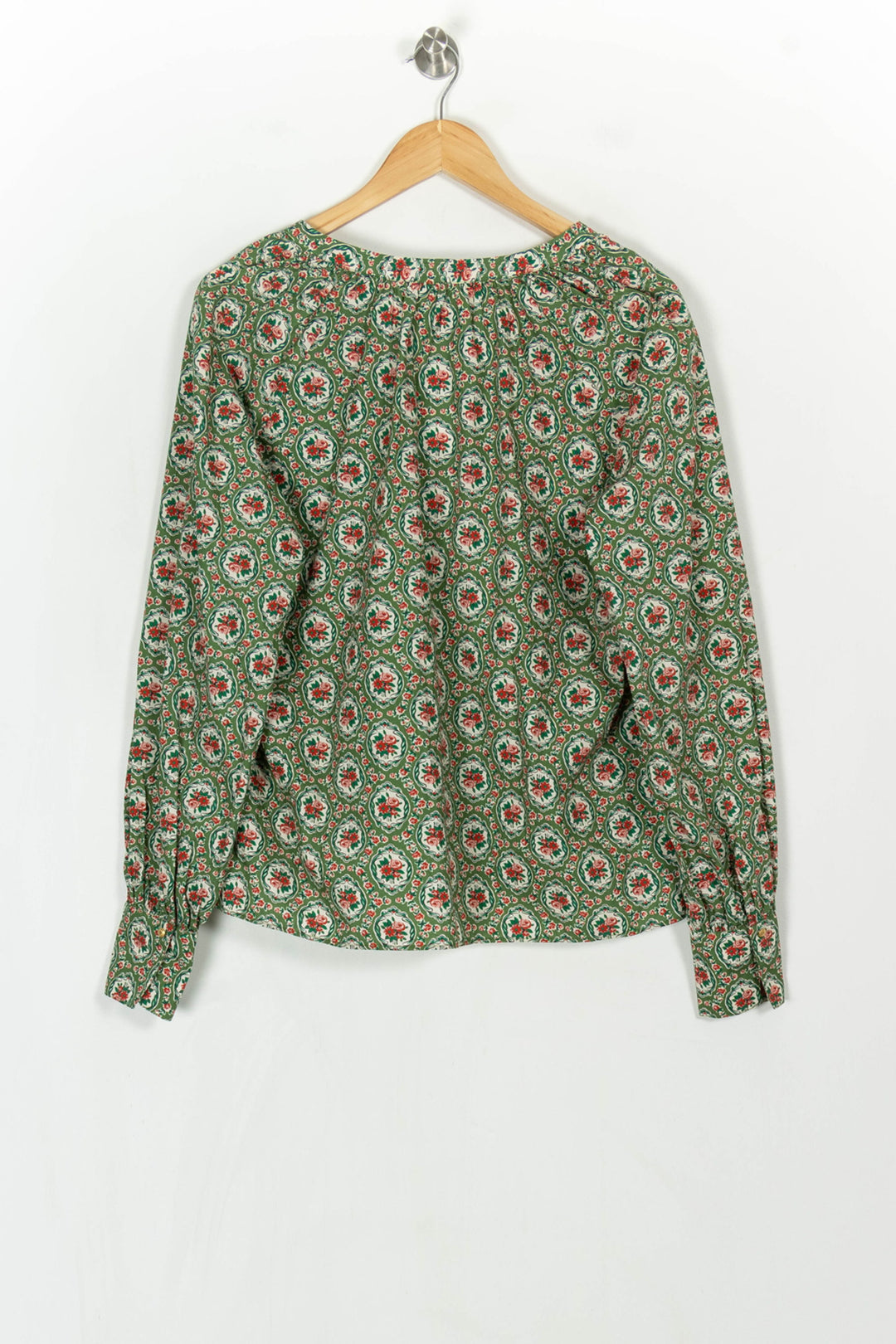 Blouse Verte et Rouge - Taille M/38 de la marque Sézane | PARAD121766 - Vendu par Paradigme - Image 5