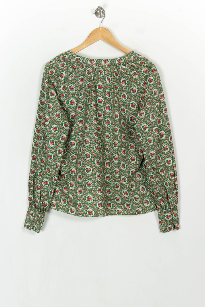 Blouse Verte et Rouge - Taille M/38 de la marque Sézane | PARAD121766 - Vendu par Paradigme - Image 5