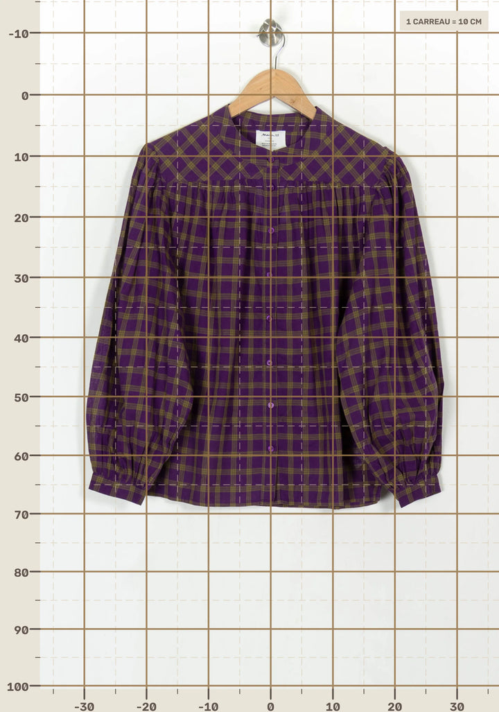 Chemise Violette et Verte - Taille S/36 de la marque Maison 123 | PARAD121767 - Vendu par Paradigme - Image 4