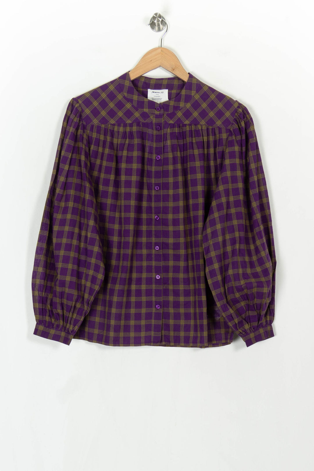 Chemise Violette et Verte - Taille S/36 de la marque Maison 123 | PARAD121767 - Vendu par Paradigme - Image 2