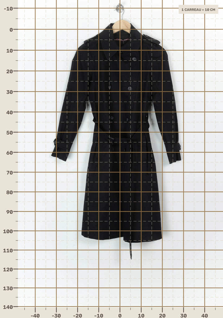 Trench Noir - Taille S/36 de la marque Comptoir des Cotonniers | PARAD121768 - Vendu par Paradigme - Image 4