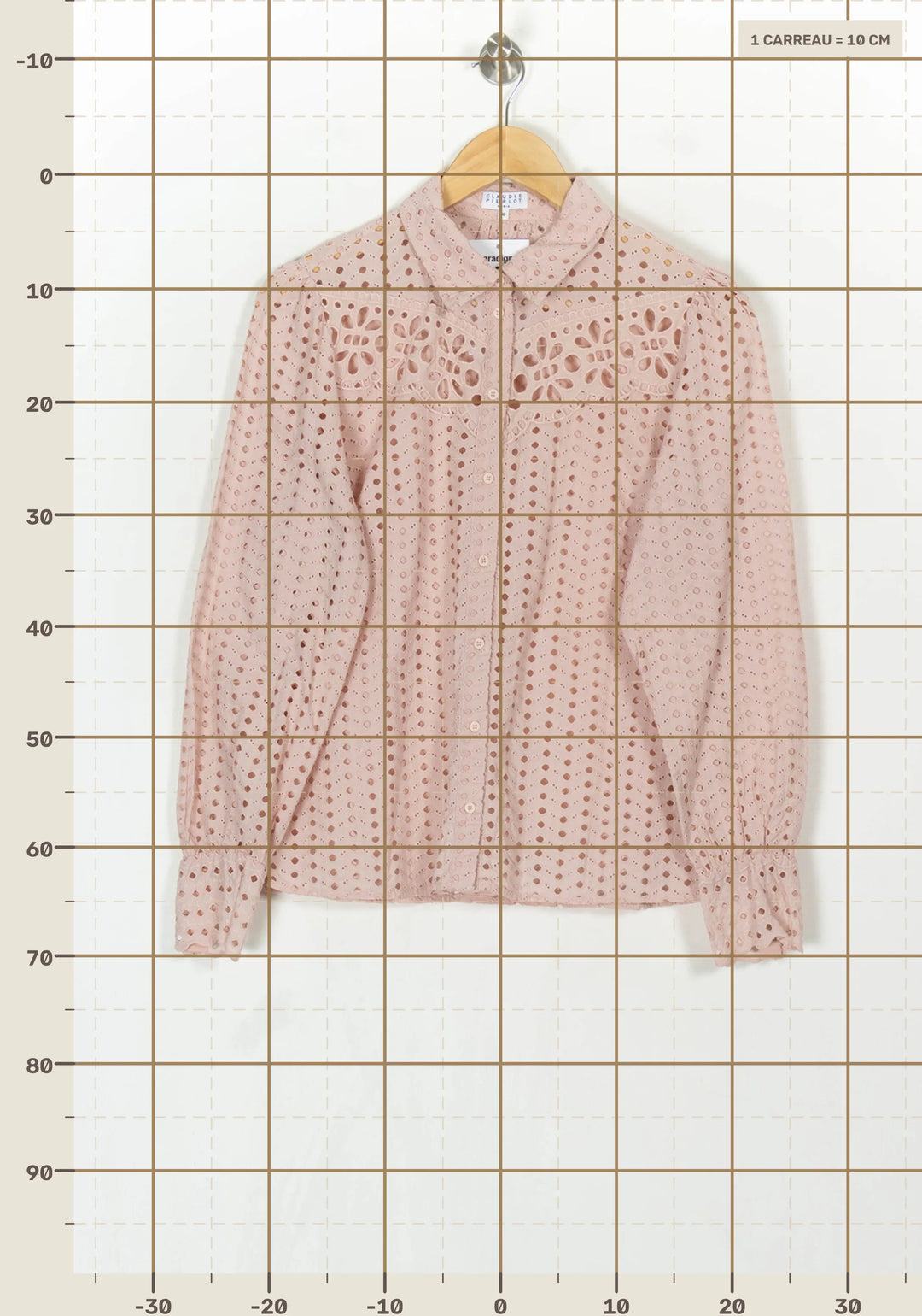Blouse Rose - Taille L/40 de la marque Claudie Pierlot | PARAD121769 - Vendu par Paradigme - Image 4
