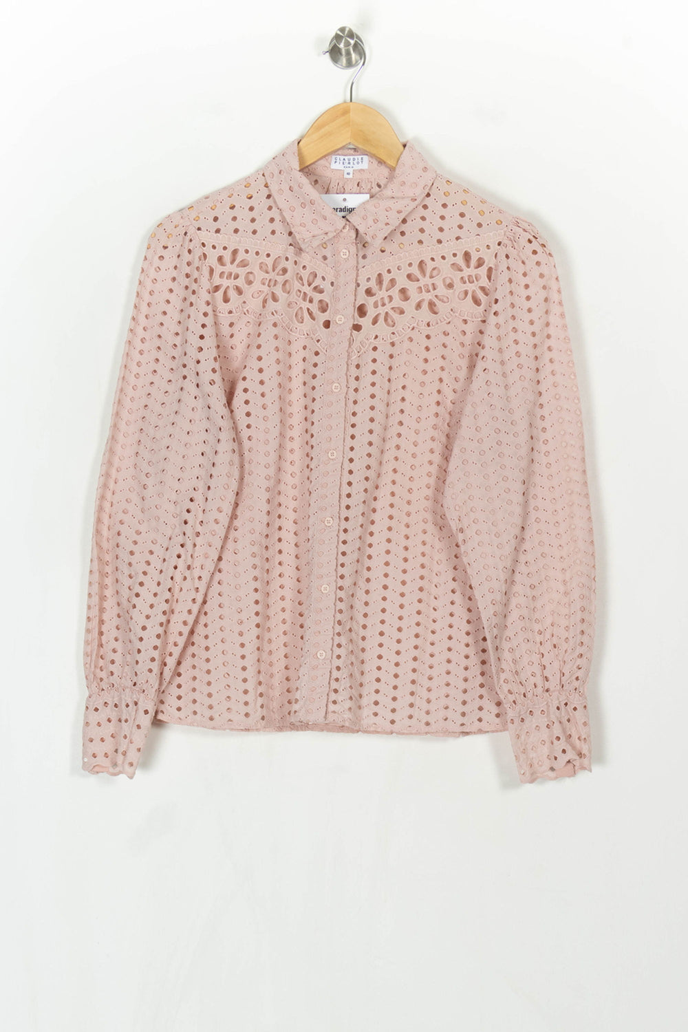 Blouse Rose - Taille L/40 de la marque Claudie Pierlot | PARAD121769 - Vendu par Paradigme - Image 2