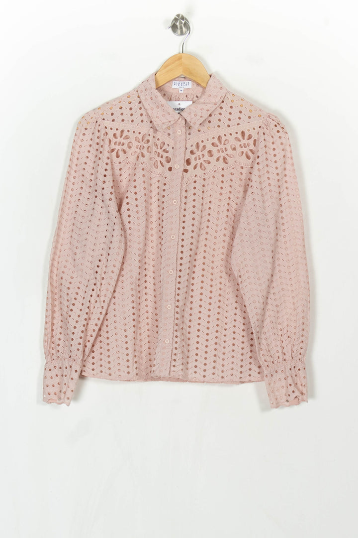 Blouse Rose - Taille L/40 de la marque Claudie Pierlot | PARAD121769 - Vendu par Paradigme - Image 2