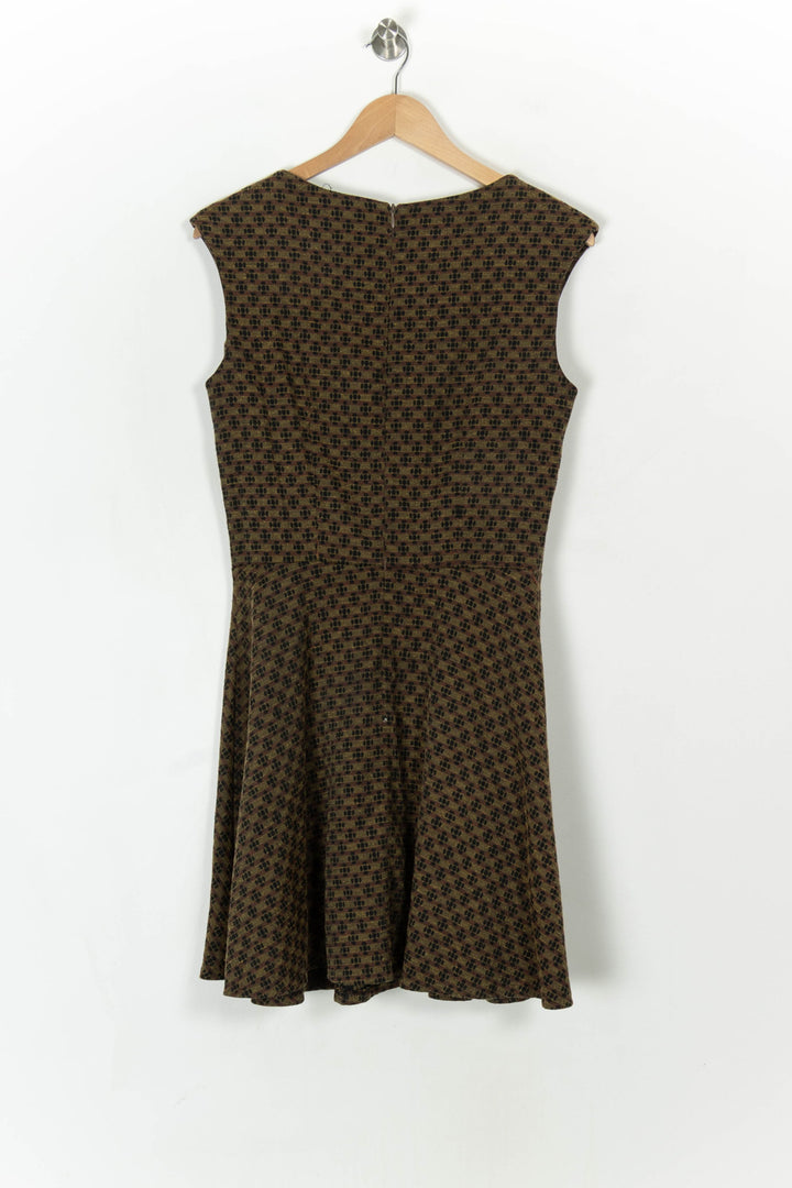 Robe Évasée Marron et Noire - Taille S/36 de la marque La Fée Maraboutée | PARAD121777 - Vendu par Paradigme - Image 5