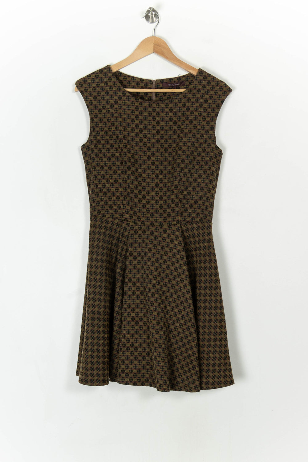 Robe Évasée Marron et Noire - Taille S/36 de la marque La Fée Maraboutée | PARAD121777 - Vendu par Paradigme - Image 2