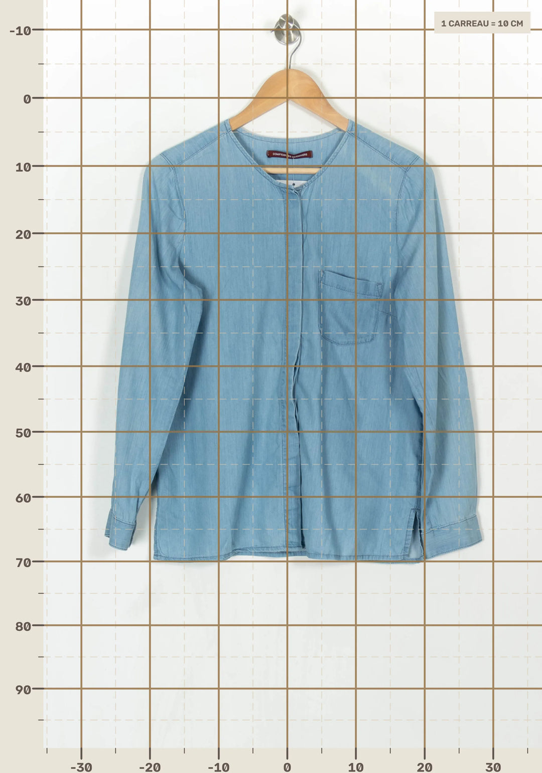 Chemise Bleu - Taille M/38 de la marque Comptoir des Cotonniers | PARAD121780 - Vendu par Paradigme - Image 4