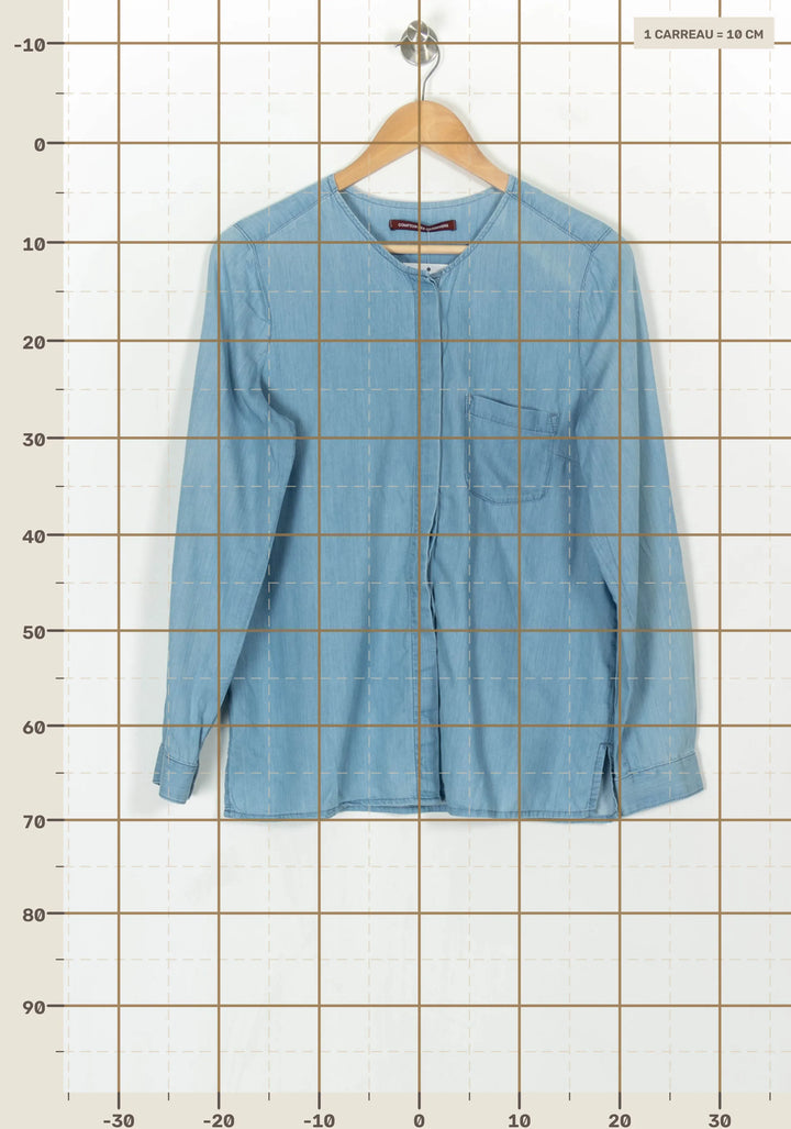 Chemise Bleu - Taille M/38 de la marque Comptoir des Cotonniers | PARAD121780 - Vendu par Paradigme - Image 4