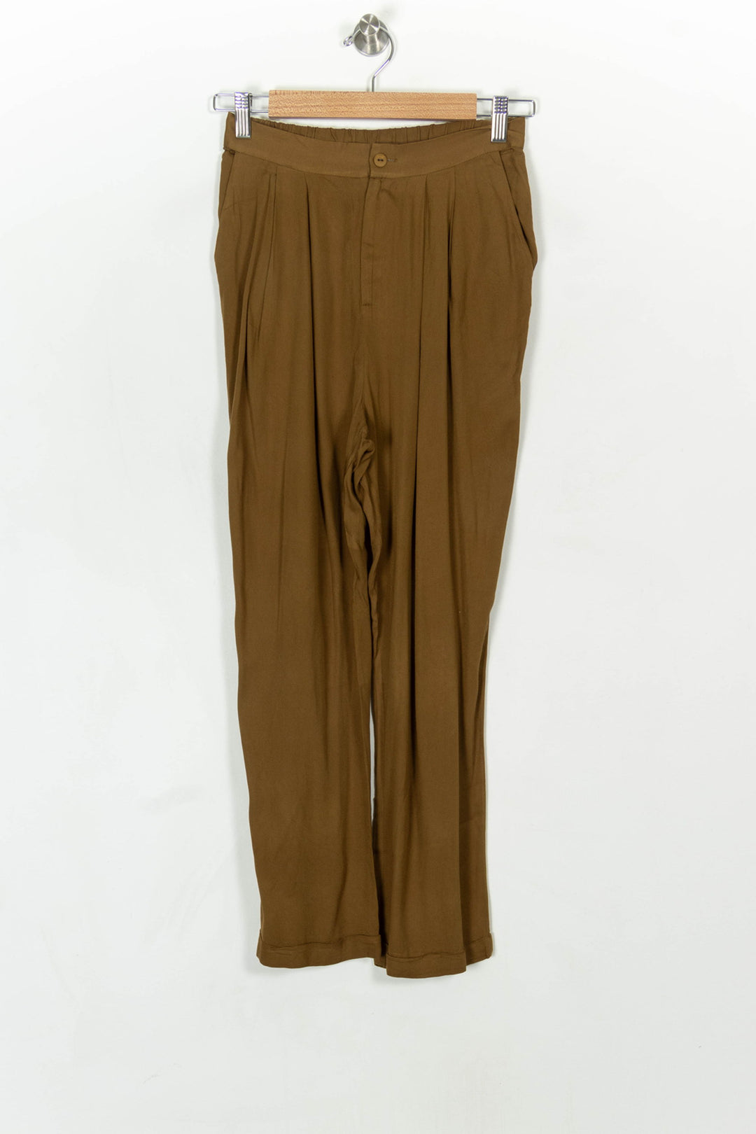 Pantalon Large Marron - Taille S/36 de la marque American Vintage | PARAD121782 - Vendu par Paradigme - Image 2