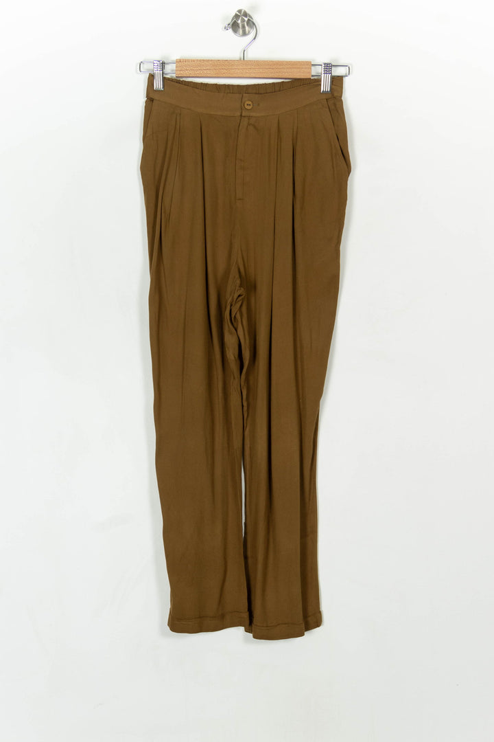 Pantalon Large Marron - Taille S/36 de la marque American Vintage | PARAD121782 - Vendu par Paradigme - Image 2
