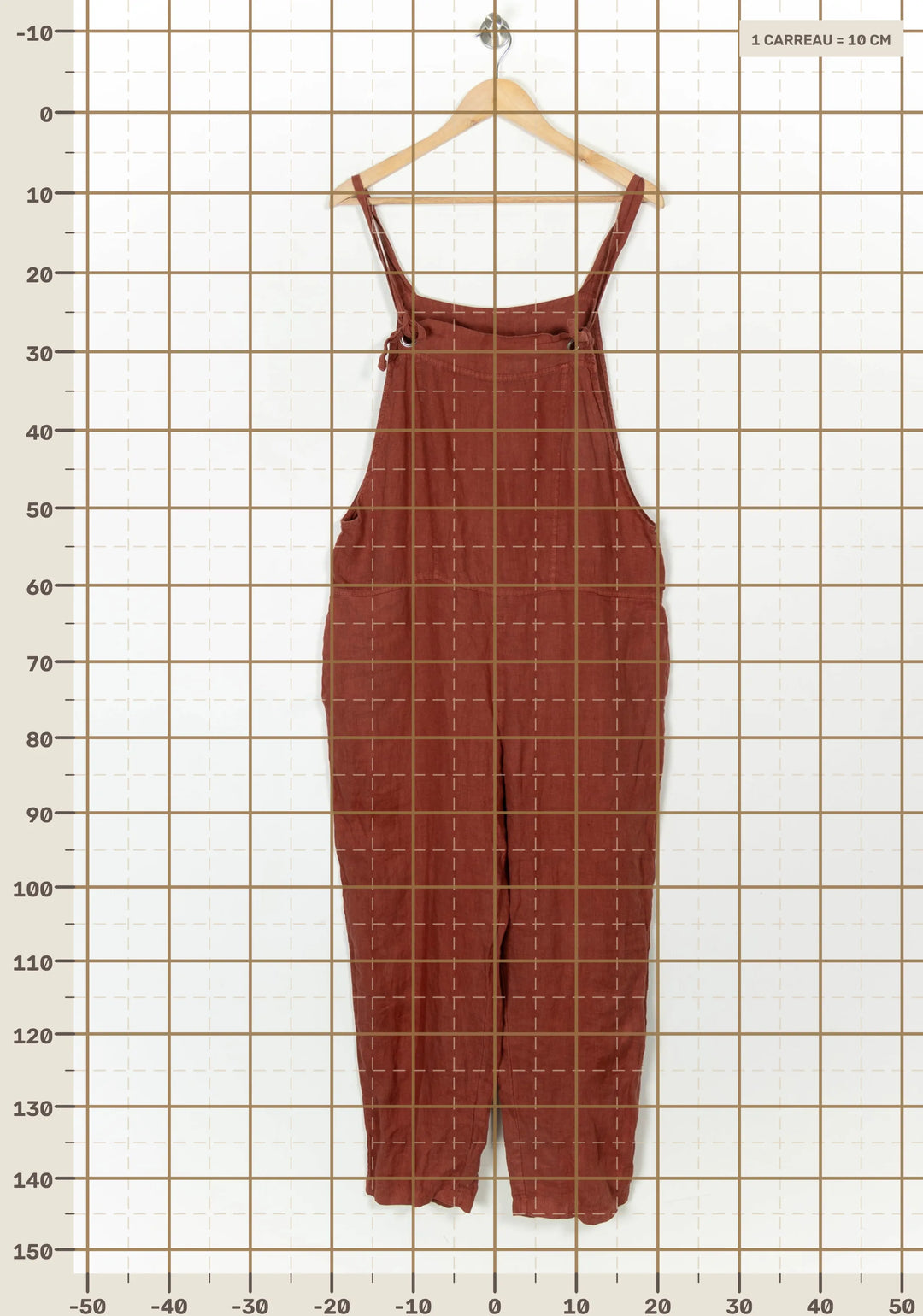 Salopette Bordeaux - Taille M/38 de la marque La Fée Maraboutée | PARAD121783 - Vendu par Paradigme - Image 4