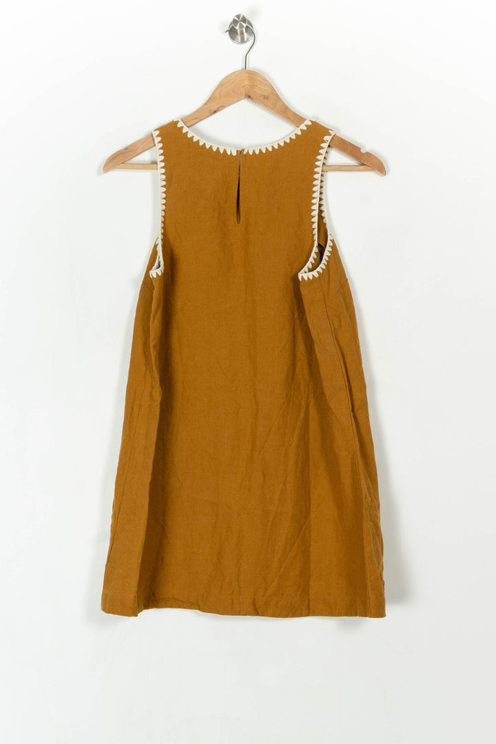 Robe Sans Manches Jaune et Blanche - Taille S/36 de la marque Sézane | PARAD121788 - Vendu par Paradigme - Image 5