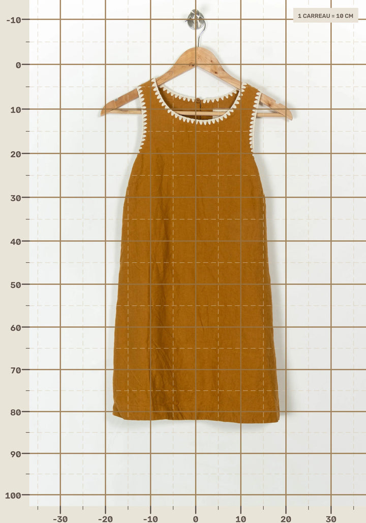 Robe Sans Manches Jaune et Blanche - Taille S/36 de la marque Sézane | PARAD121788 - Vendu par Paradigme - Image 4
