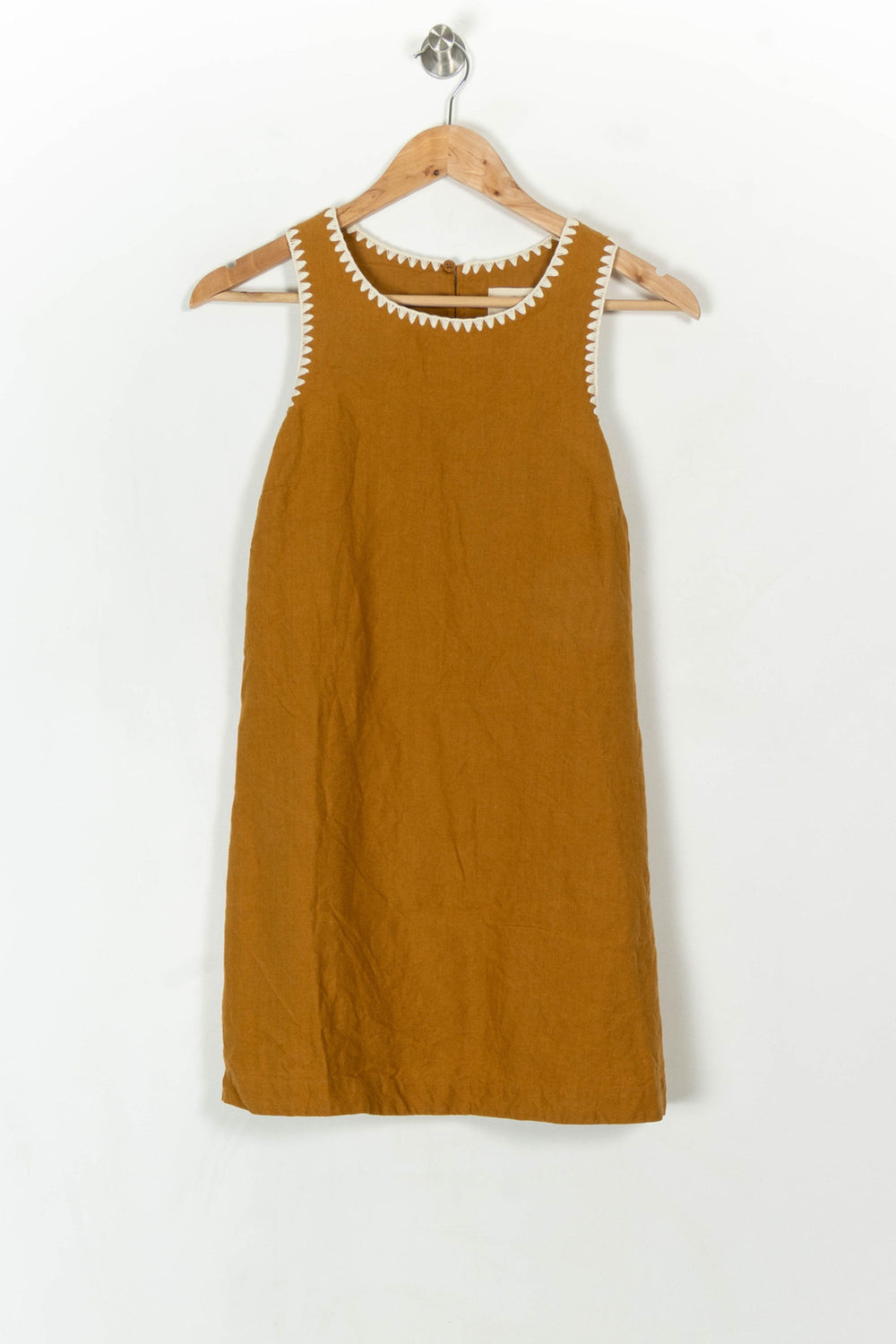 Robe Sans Manches Jaune et Blanche - Taille S/36 de la marque Sézane | PARAD121788 - Vendu par Paradigme - Image 2