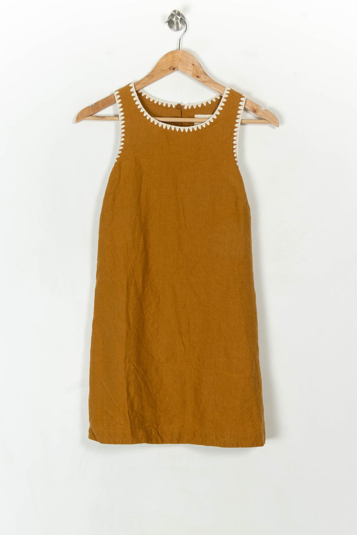 Robe Sans Manches Jaune et Blanche - Taille S/36 de la marque Sézane | PARAD121788 - Vendu par Paradigme - Image 2