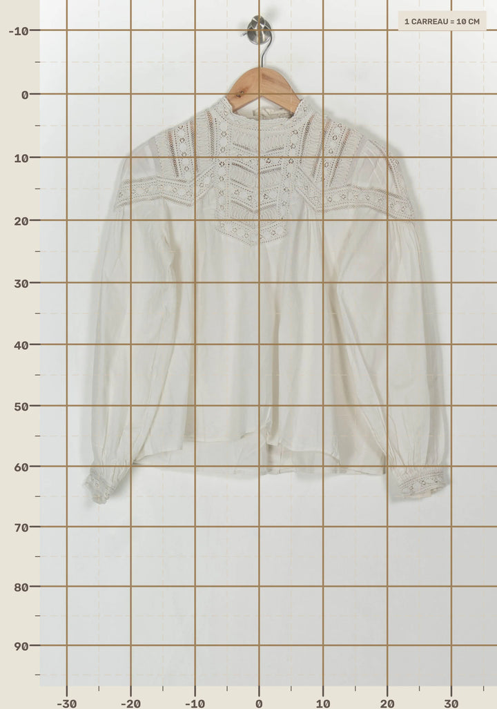 Blouse Blanche - Taille S/36 de la marque Sézane | PARAD121789 - Vendu par Paradigme - Image 4