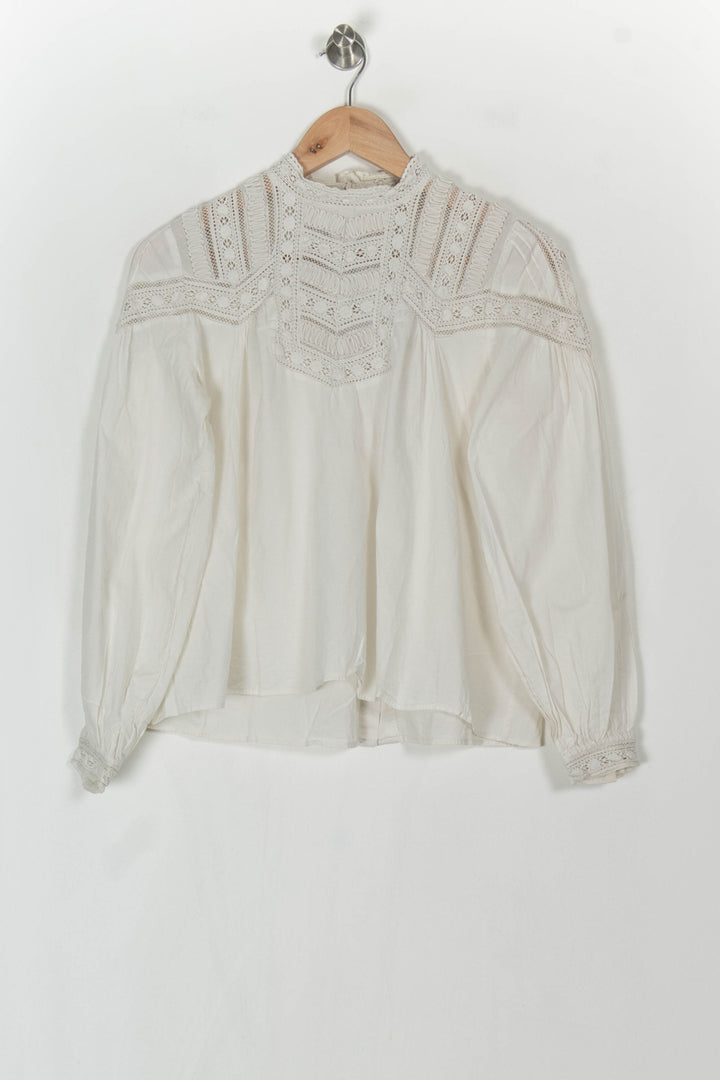 Blouse Blanche - Taille S/36 de la marque Sézane | PARAD121789 - Vendu par Paradigme - Image 2