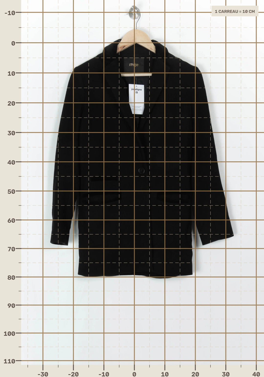 Blazer Noir - Taille S/36 de la marque Maje | PARAD121790 - Vendu par Paradigme - Image 4