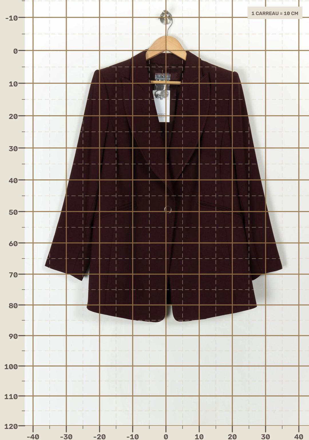 Blazer Bordeaux - Taille XXL/44 de la marque Marina Rinaldi | PARAD121792 - Vendu par Paradigme - Image 4