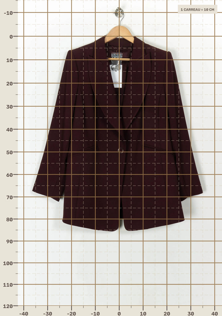 Blazer Bordeaux - Taille XXL/44 de la marque Marina Rinaldi | PARAD121792 - Vendu par Paradigme - Image 4