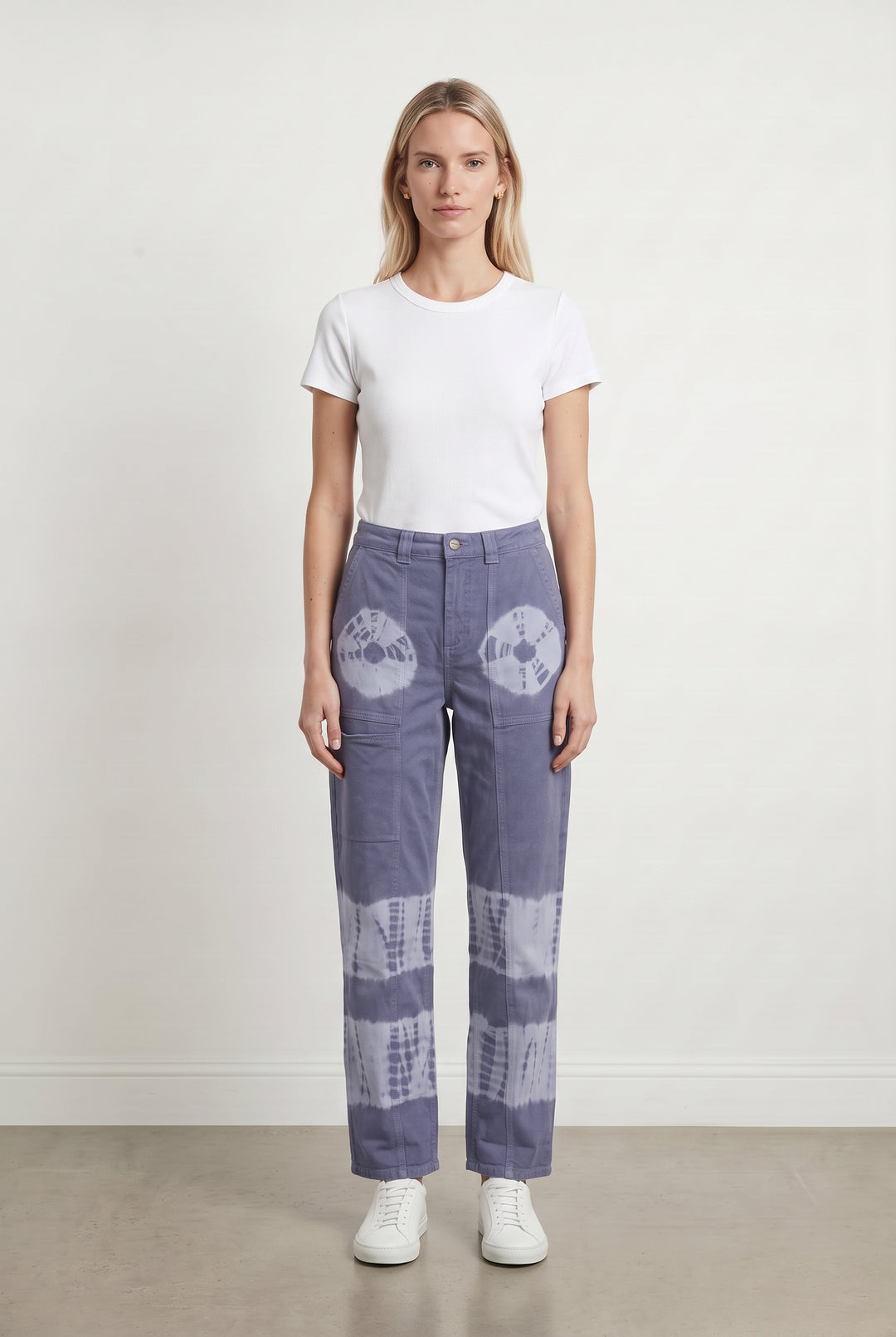 Pantalon Violet et Blanc - Taille M/38 de la marque Chloé Stora | PARAD121796 - Vendu par Paradigme - Image 1