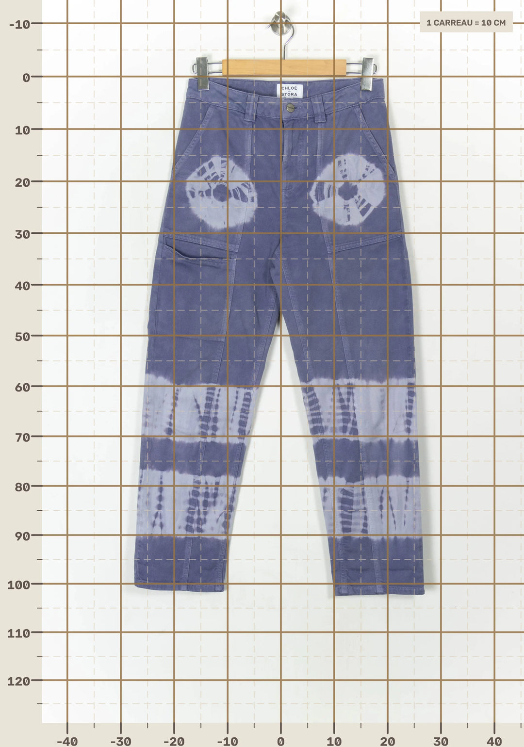 Pantalon Violet et Blanc - Taille M/38 de la marque Chloé Stora | PARAD121796 - Vendu par Paradigme - Image 4