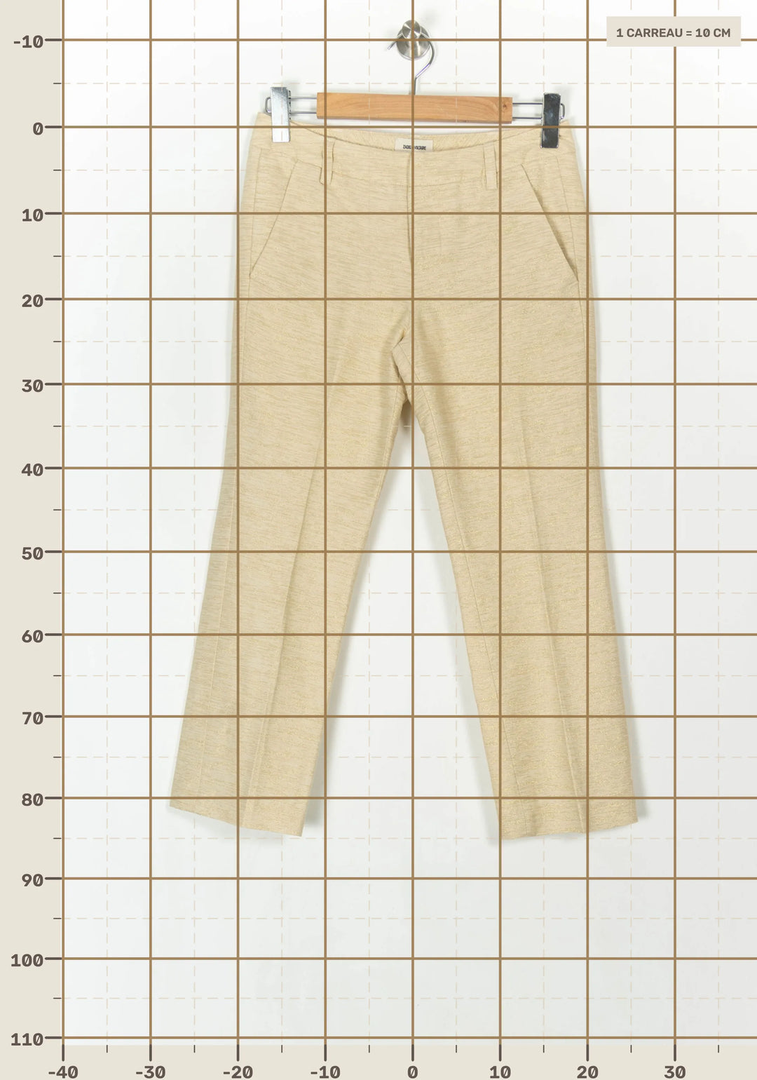 Pantalon Or - Taille XS/34 de la marque Zadig&amp;Voltaire | PARAD121797 - Vendu par Paradigme - Image 4