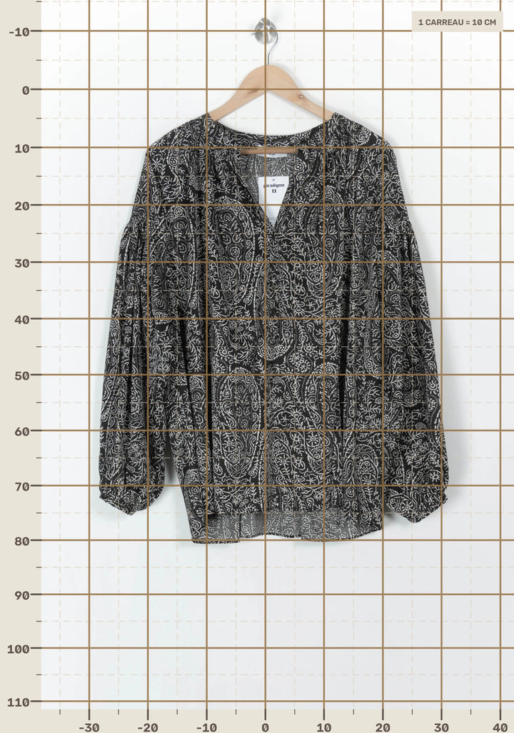Blouse Noire et Blanche - Taille XL/42 de la marque Weill | PARAD121800 - Vendu par Paradigme - Image 4