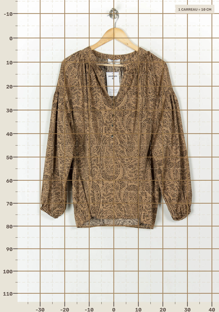 Blouse Marron - Taille XL/42 de la marque Weill | PARAD121801 - Vendu par Paradigme - Image 4