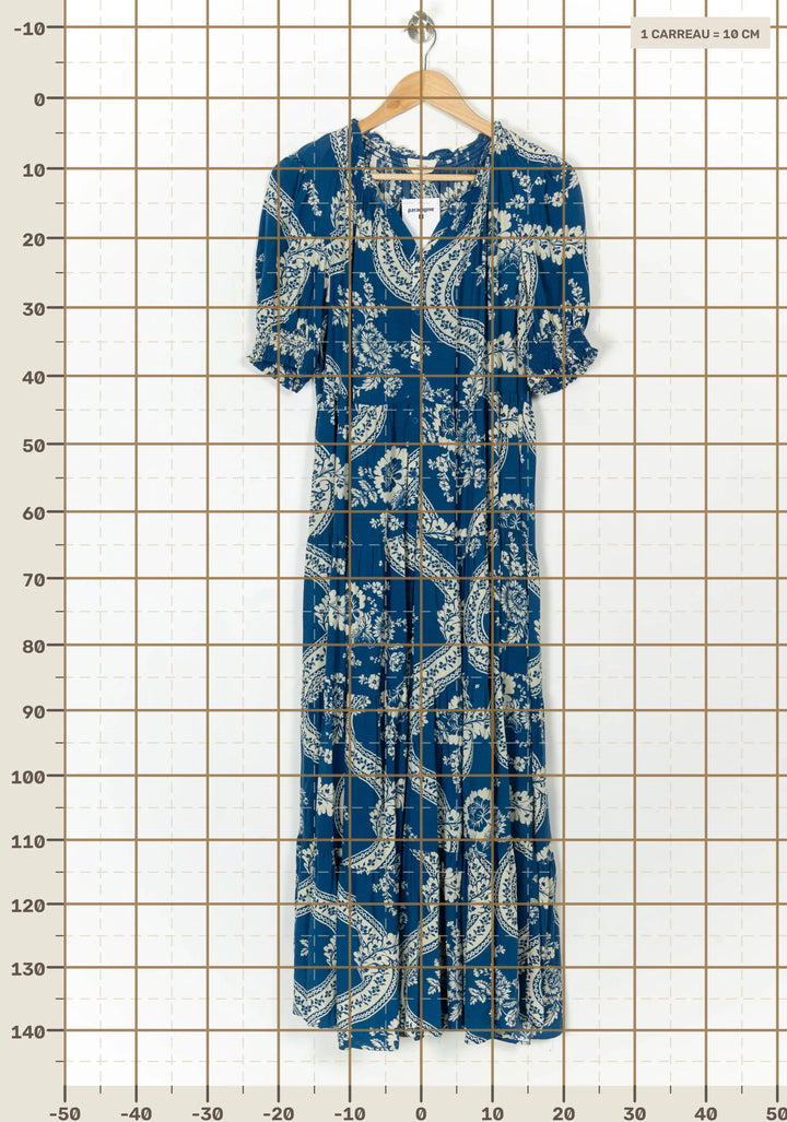 Robe Longue Bleu et Blanche - Taille XL/42 de la marque Petite Mendigote | PARAD121803 - Vendu par Paradigme - Image 4