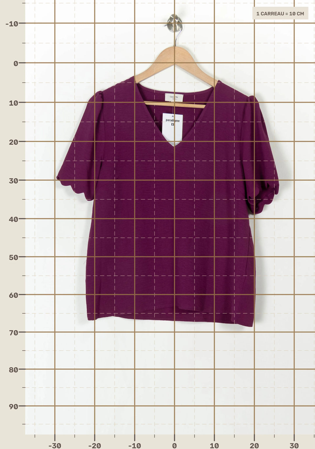 Blouse Violette - Taille L/40 de la marque Grace &amp; Mila | PARAD121805 - Vendu par Paradigme - Image 4