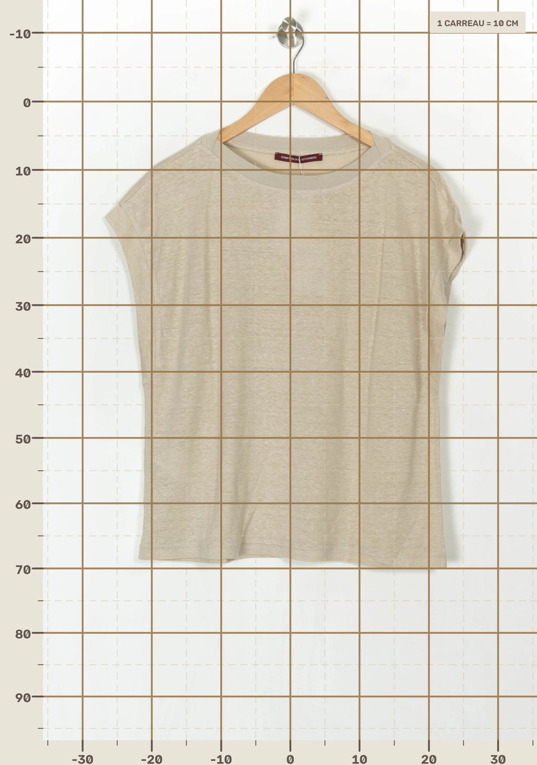 Tee-shirt Beige - Taille XL/42 de la marque Comptoir des Cotonniers | PARAD121808 - Vendu par Paradigme - Image 4