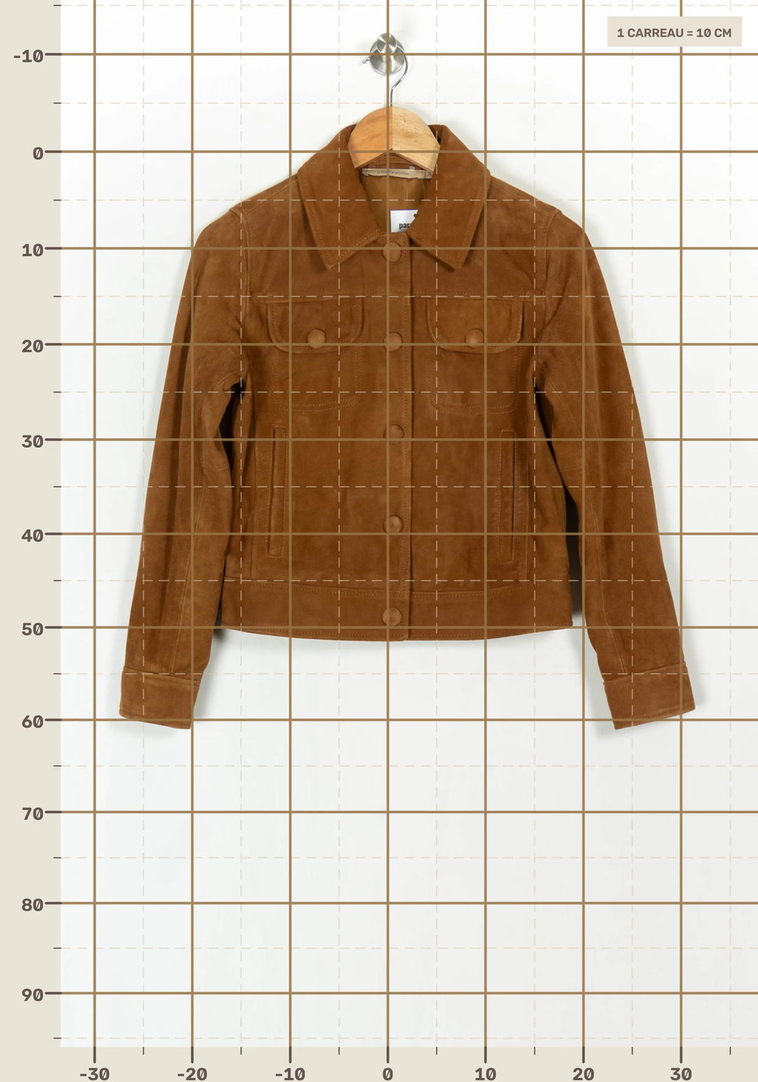 Veste Marron - Taille XS/34 de la marque La Fée Maraboutée | PARAD121809 - Vendu par Paradigme - Image 4