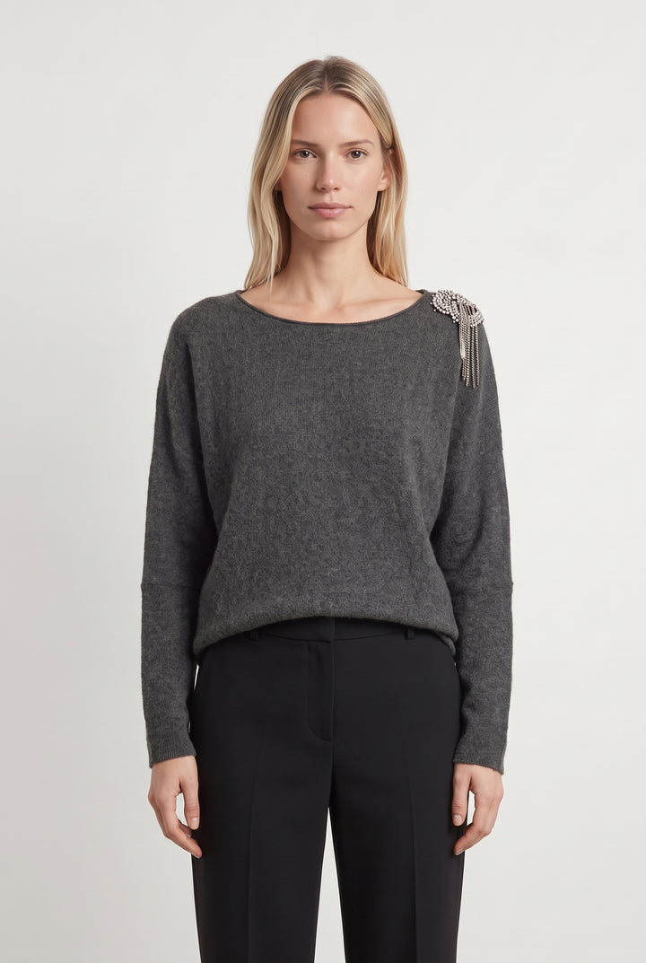 Pull Gris - Taille M/38 de la marque ZAPA | PARAD121810 - Vendu par Paradigme - Image 1