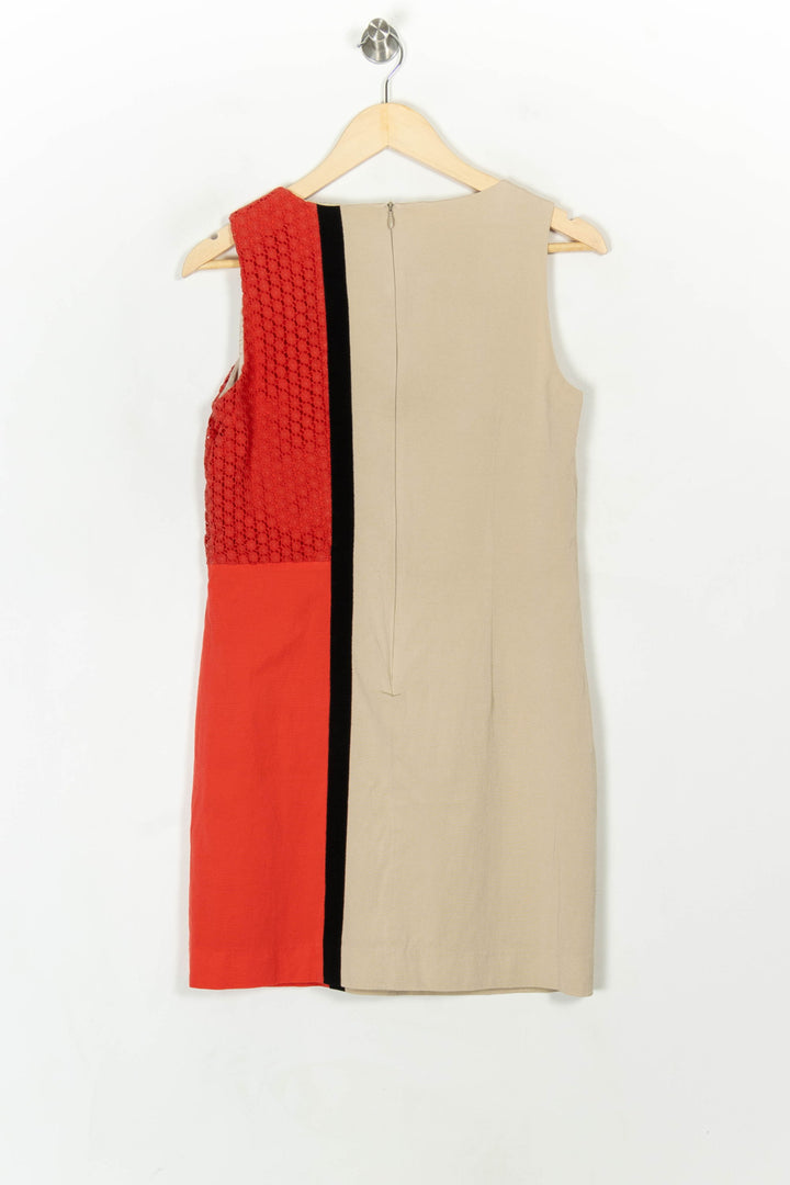 Robe Sans Manches Beige et Rouge - Taille S/36 de la marque Maison 123 | PARAD121813 - Vendu par Paradigme - Image 5