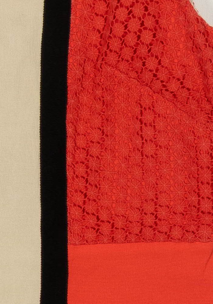 Robe Sans Manches Beige et Rouge - Taille S/36 de la marque Maison 123 | PARAD121813 - Vendu par Paradigme - Image 3
