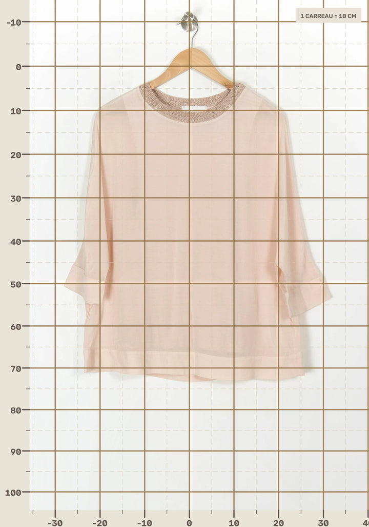 Blouse Rose - Taille S/36 de la marque Sud express | PARAD121814 - Vendu par Paradigme - Image 4