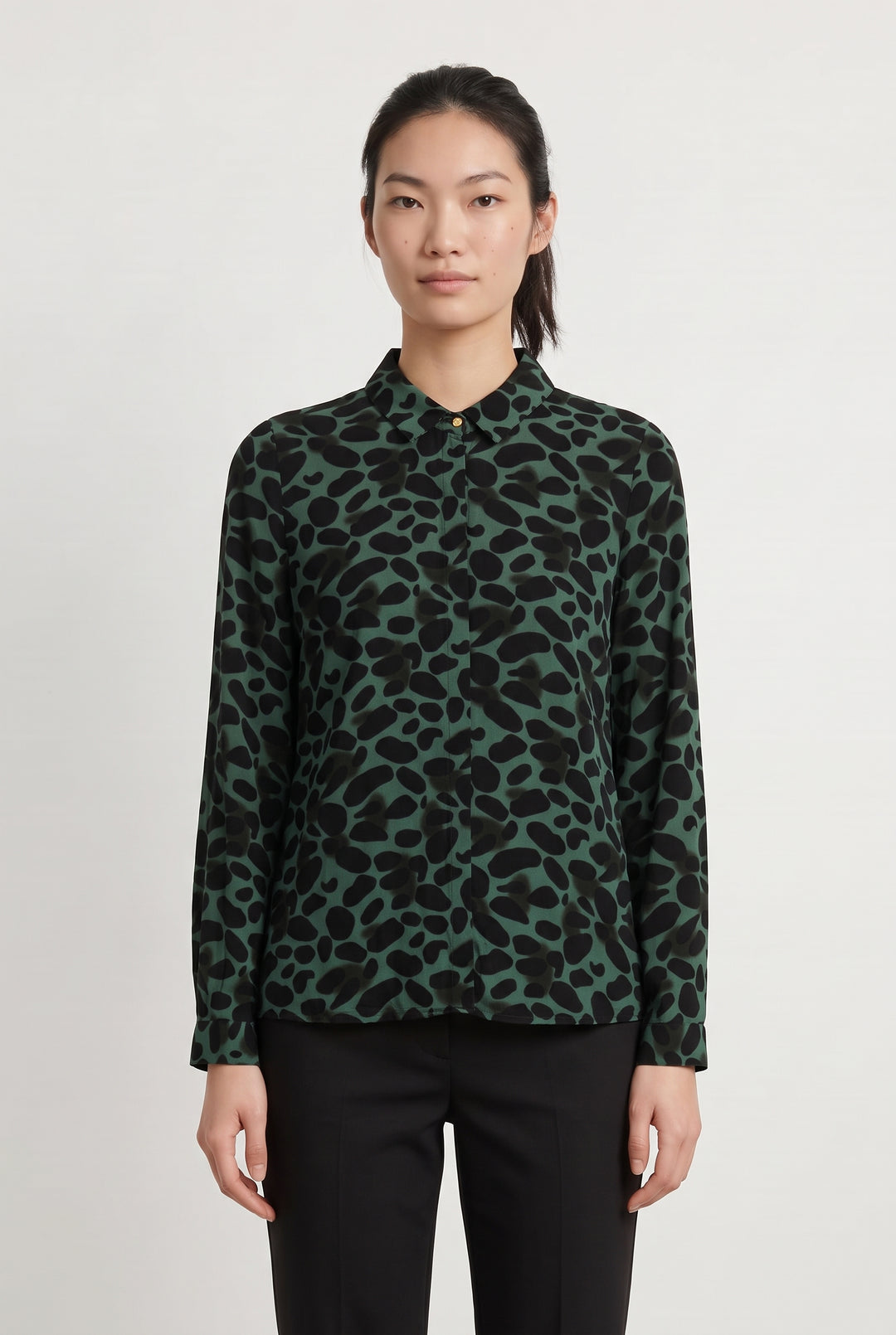 Chemise Verte et Noire - Taille S/36 de la marque Sud express | PARAD121816 - Vendu par Paradigme - Image 1