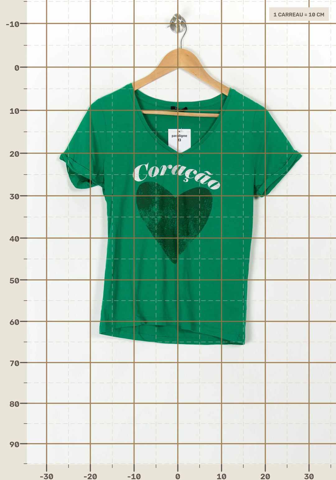 Tee-shirt Vert - Taille XS/34 de la marque One Step | PARAD121819 - Vendu par Paradigme - Image 4