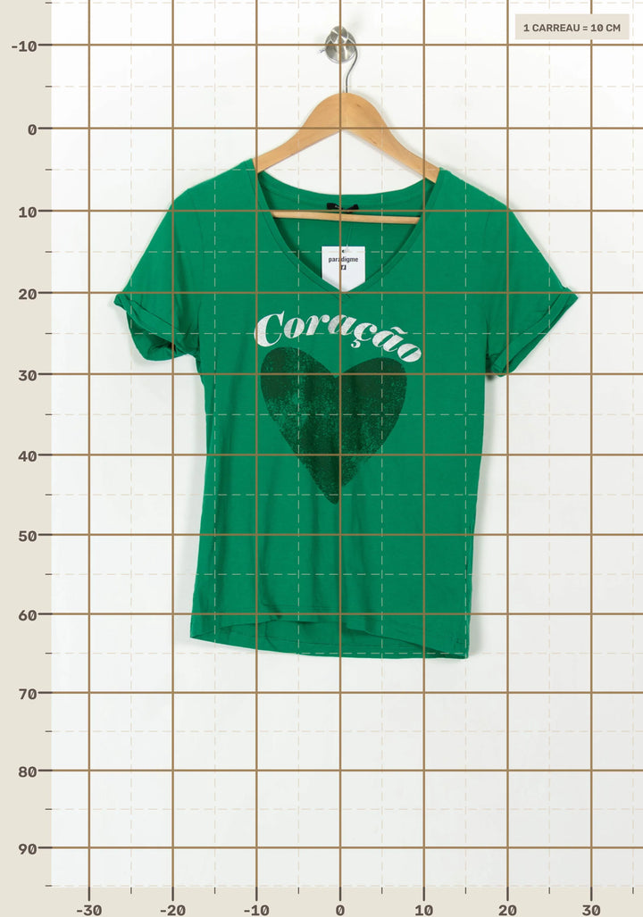 Tee-shirt Vert - Taille XS/34 de la marque One Step | PARAD121819 - Vendu par Paradigme - Image 4