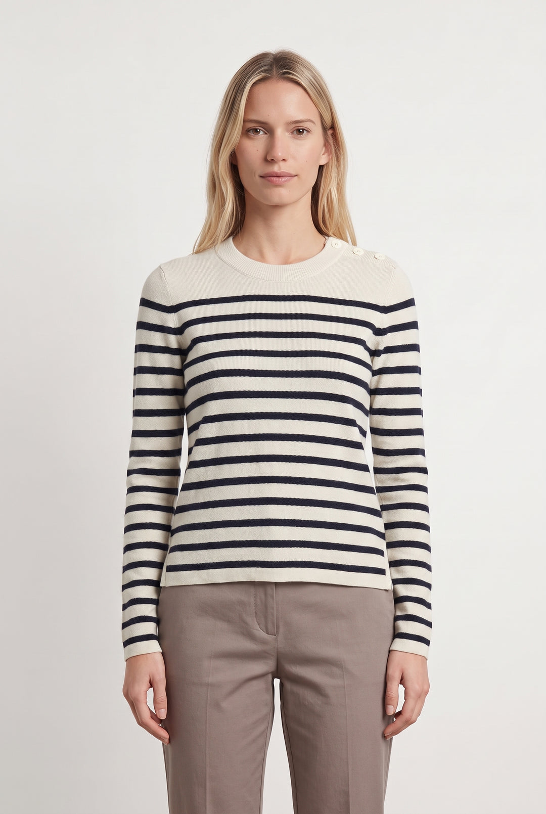 Marinière Écrue et Marine - Taille S/36 de la marque Comptoir des Cotonniers | PARAD121820 - Vendu par Paradigme - Image 1