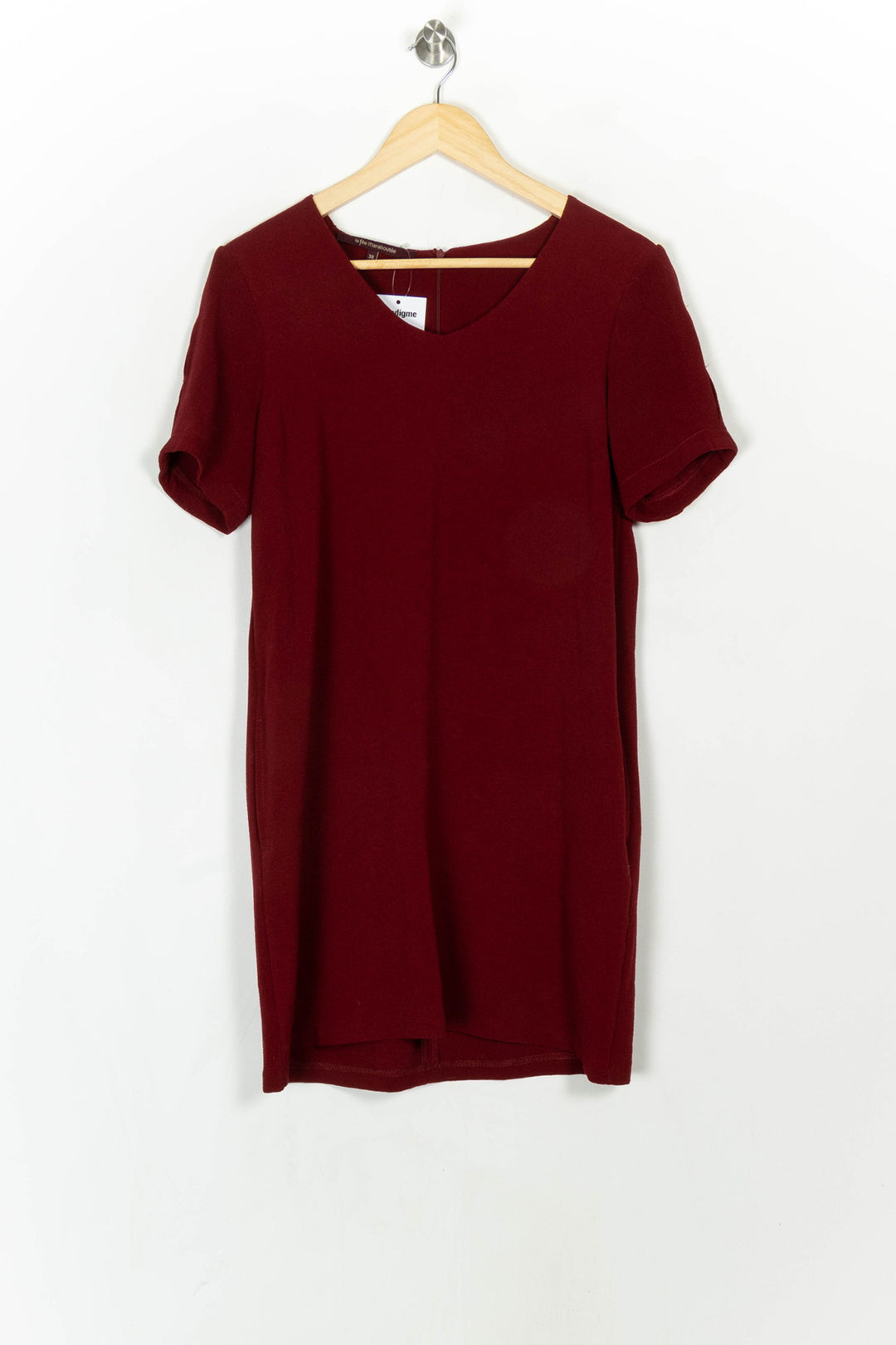 Robe Bordeaux - Taille M/38 de la marque La Fée Maraboutée | PARAD121821 - Vendu par Paradigme - Image 2