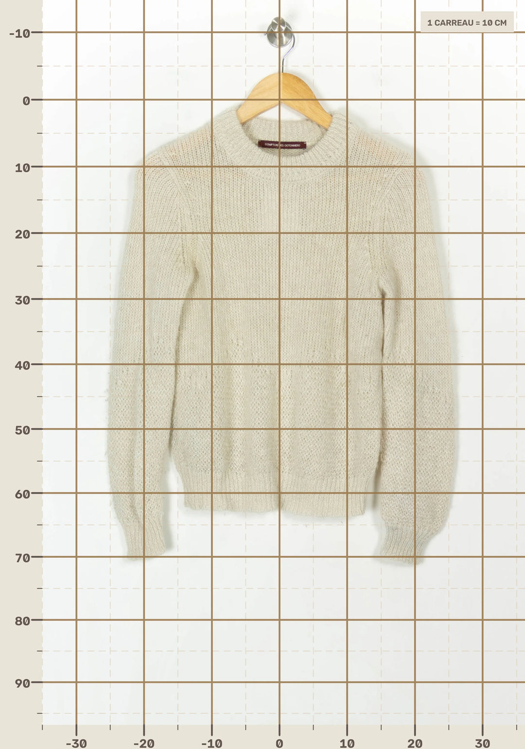Pull Blanc - Taille XS/34 de la marque Comptoir des Cotonniers | PARAD121824 - Vendu par Paradigme - Image 4