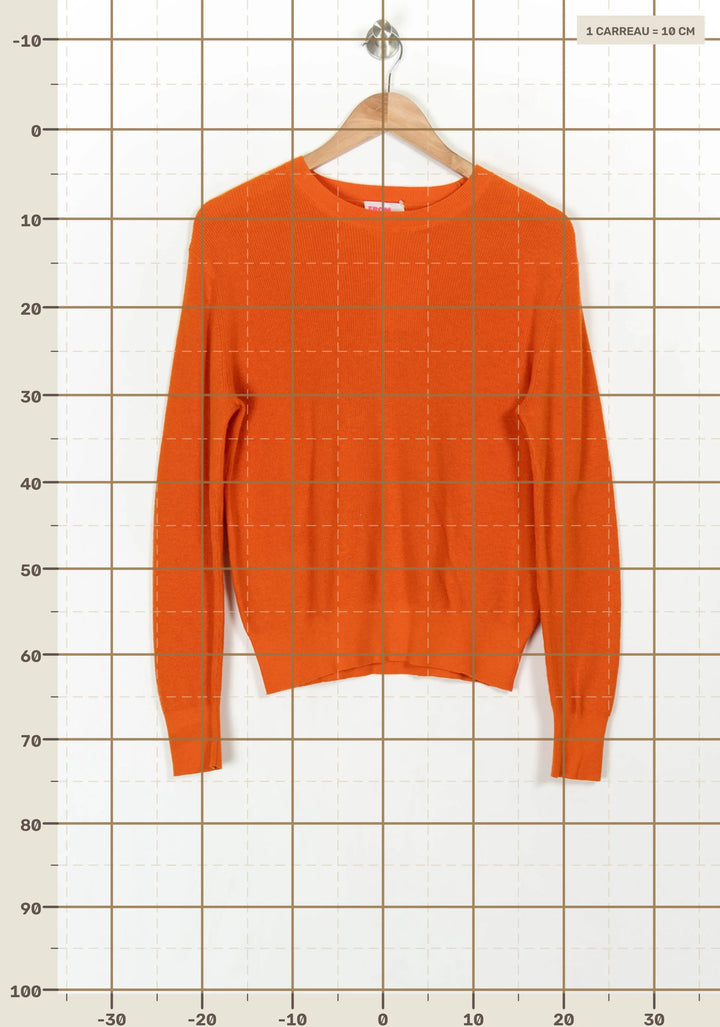 Pull Col Rond Orange - Taille S/36 de la marque From Future | PARAD121828 - Vendu par Paradigme - Image 4