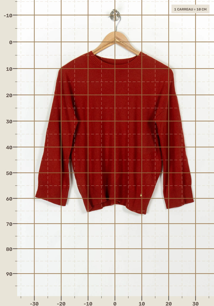 Pull Bordeaux - Taille XS/34 de la marque Des petits hauts | PARAD121830 - Vendu par Paradigme - Image 4